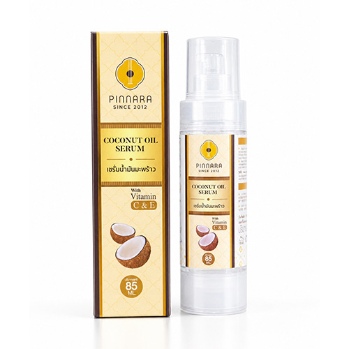 Pinnara Coconut Oil Serum bottle and packaging
